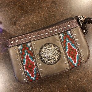 Western Wristlet Wallet - Crossbody